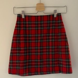 Brandy Melville Cara Skirt in Red Plaid